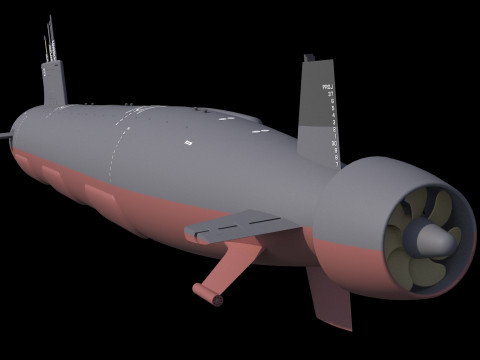 USS Seawolf SSN-21 3D Modell