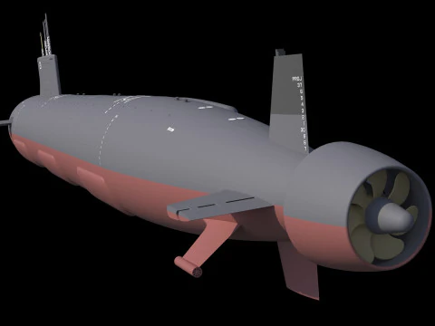 USS Seawolf SSN-21 3D Model