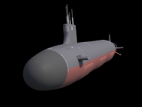 USS Seawolf SSN-21 3D Modell