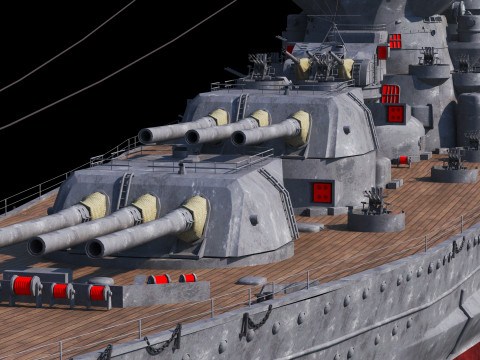 大和级战列舰 3D 模型