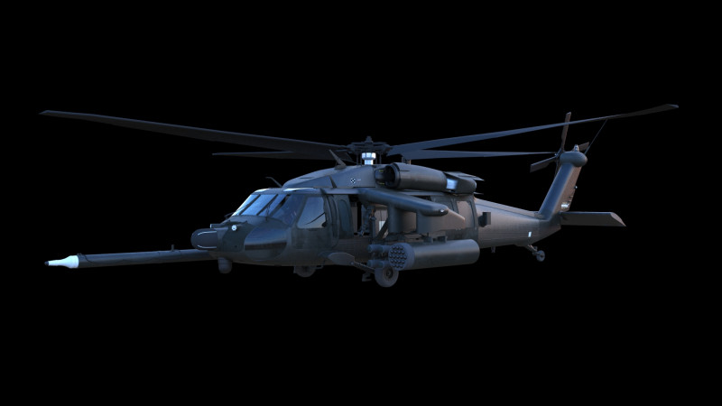 MH-60 Black Hawk Special Operations Variant 3D Model .c4d .max .obj .3ds .fbx .stl .blend 