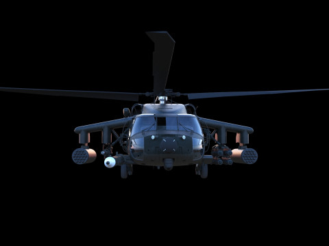MH-60 Black Hawk Special Operations Variant 3D Model