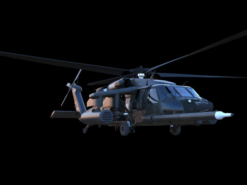 MH-60 Black Hawk Special Operations Variant 3D Model