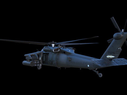 MH-60 Black Hawk Special Operations Variant 3D Model