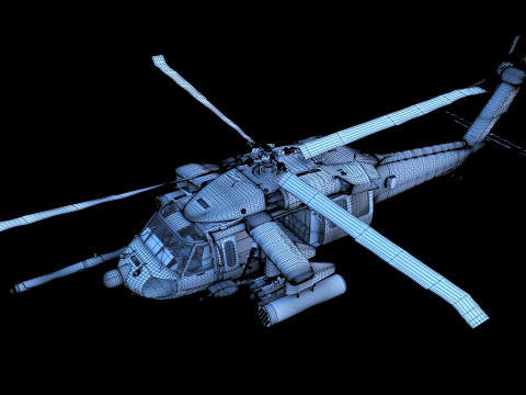 MH-60 Black Hawk Special Operations Variant 3D Model