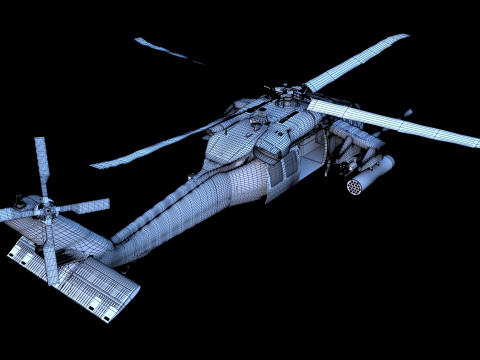MH-60 Black Hawk Special Operations Variant 3D Model