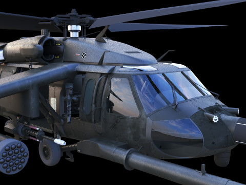 MH-60 Black Hawk Special Operations Variant 3D Model