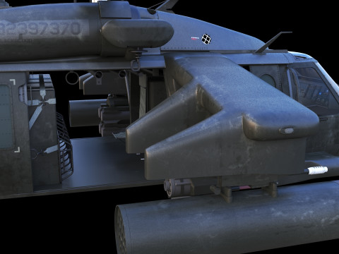 MH-60 Black Hawk Special Operations Variant 3D Model
