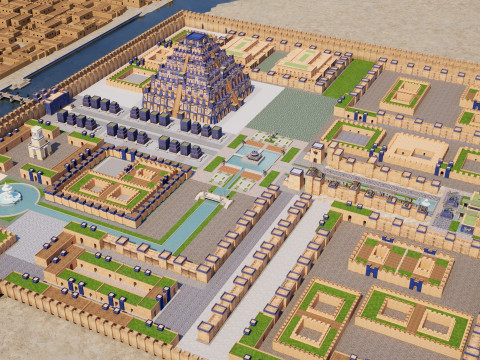 Ancient Babylonian City 3D Model