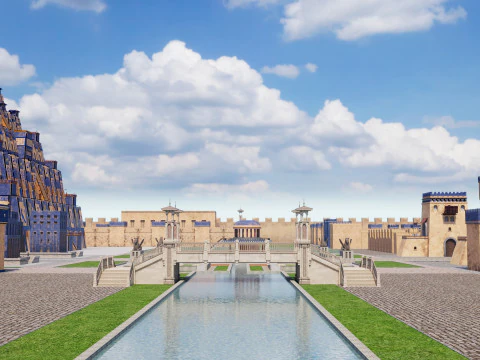 Ancient Babylonian City 3D Model