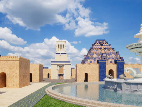 Ancient Babylonian City 3D Model