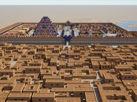 Ancient Babylonian City 3D Model