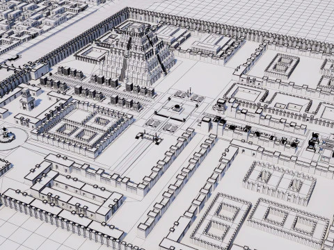 Ancient Babylonian City 3D Model
