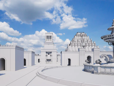 Ancient Babylonian City 3D Model