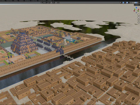 Ancient Babylonian City 3D Model
