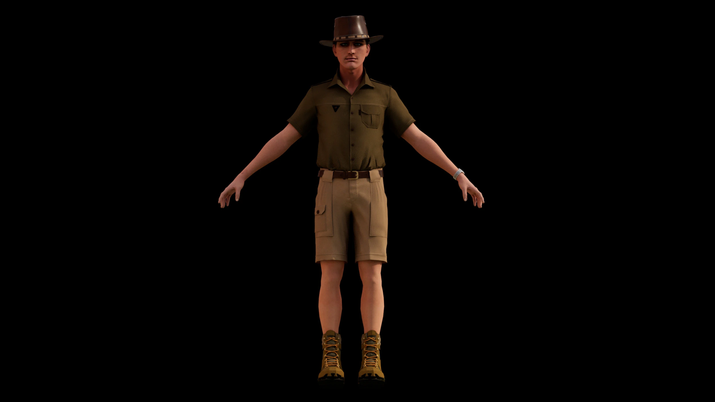 Ranger Cowboy 3D Model .c4d .max .obj .3ds .fbx .stl .blend 