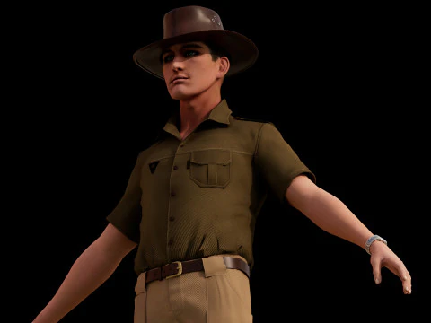 Ranger Cowboy 3D Model