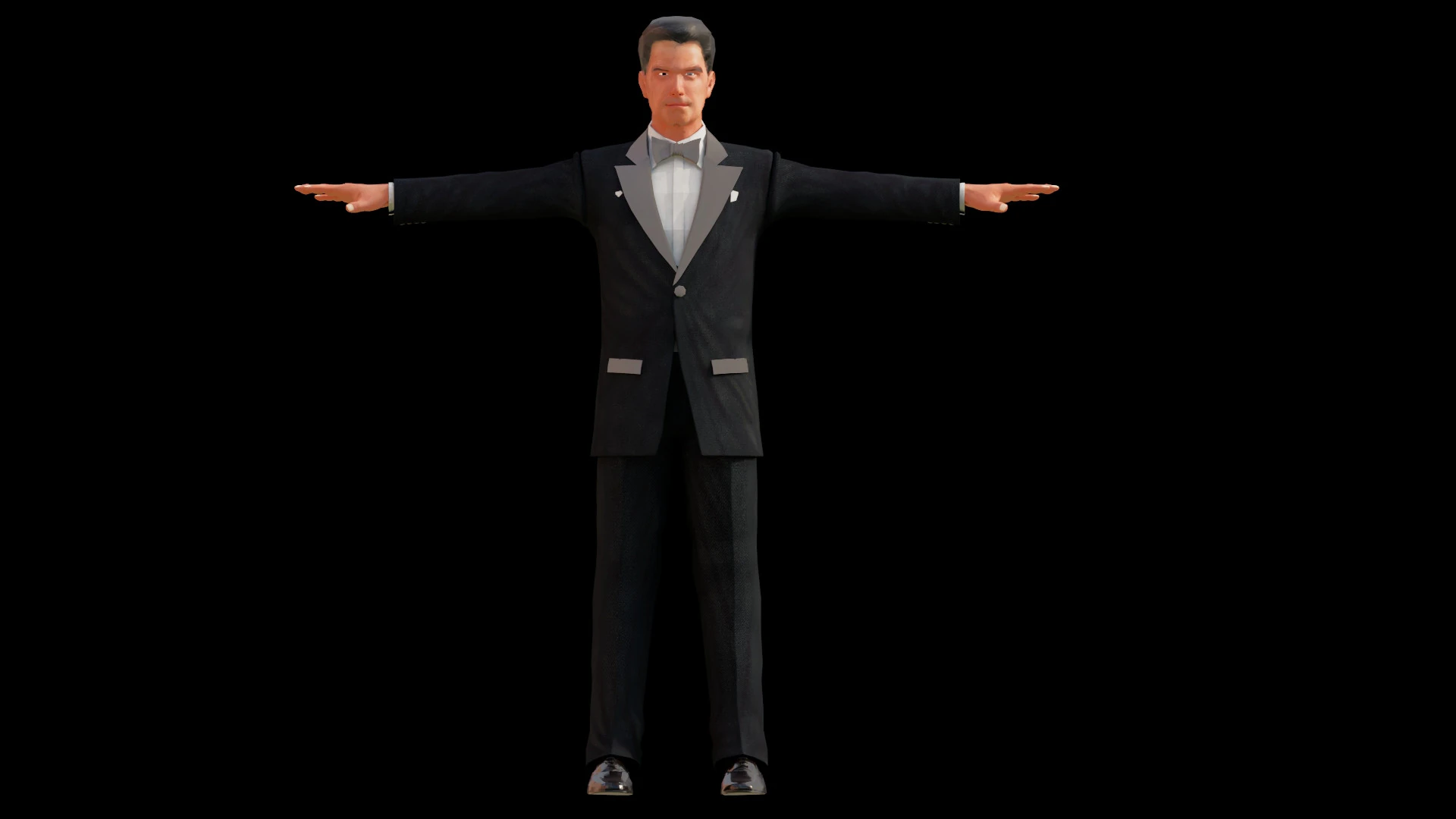 Men in formal attire 3D Model .c4d .max .obj .3ds .fbx .stl .blend