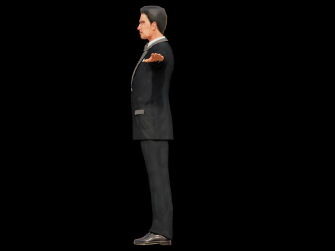 Men in formal attire 3D Model