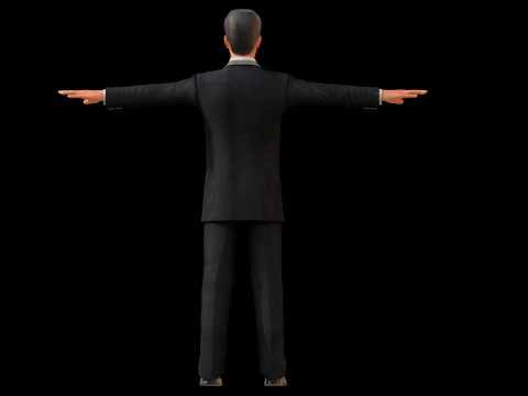 Men in formal attire 3D Model