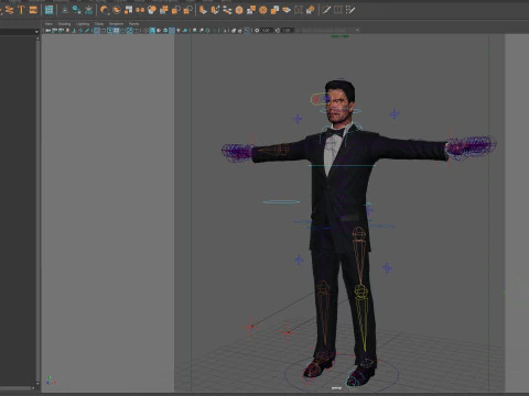Men in formal attire 3D Model