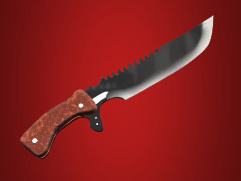 Мисливський ніж, виготовлений місцевим модельєром 3D Модель