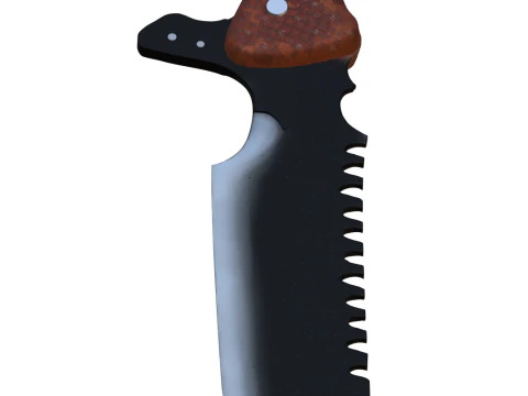 Hunting Knife Crafted by an Indigenous Modeler 3D Model