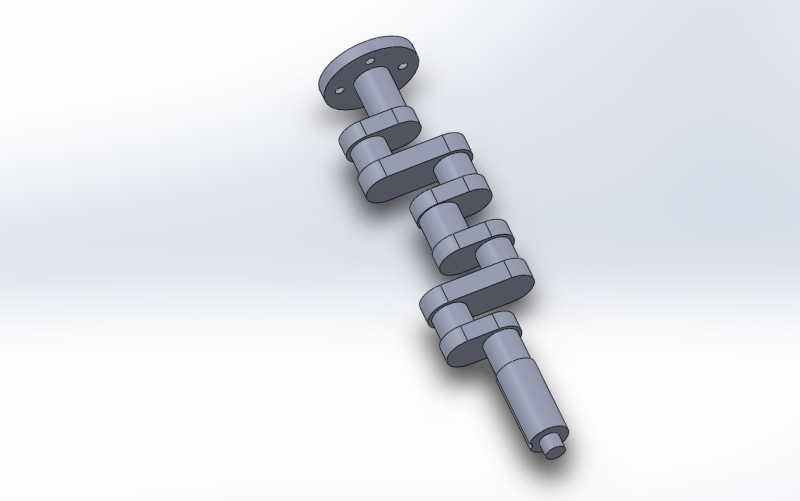 Crank Shaft 3D Модель .c4d .max .obj .3ds .fbx .stl .blend 