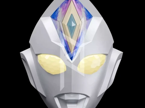 Casque Flash Ultraman Decker Modèle 3D
