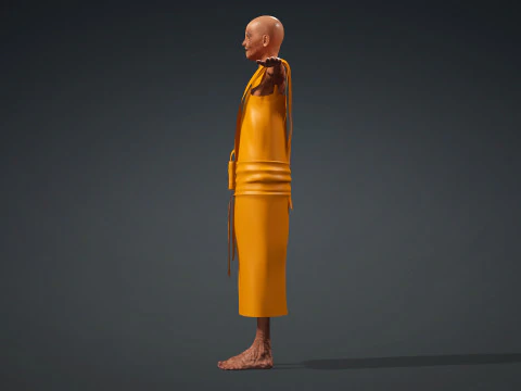 Khmer Monk use with Iclone8 and CC4 3D Model