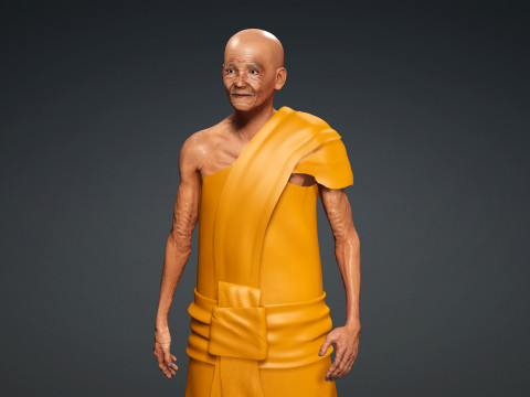 Khmer Monk use with Iclone8 and CC4 3D Модель