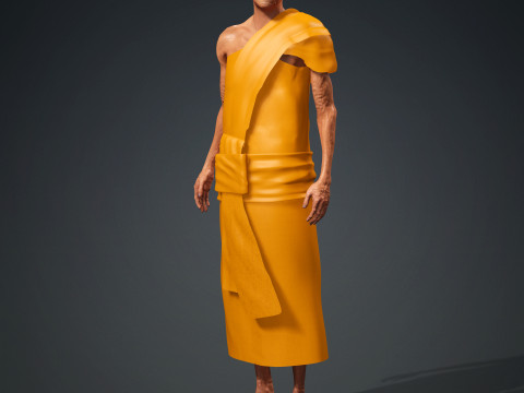 Khmer Monk use with Iclone8 and CC4 3D Model