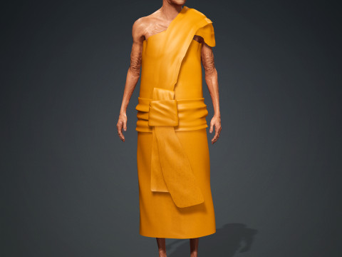 Khmer Monk use with Iclone8 and CC4 3D Model