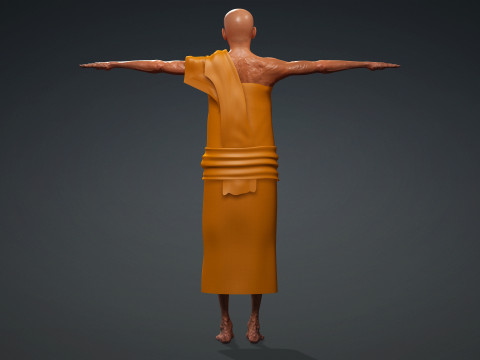 Khmer Monk use with Iclone8 and CC4 3D Model