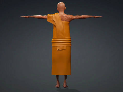 Khmer Monk use with Iclone8 and CC4 3D Model