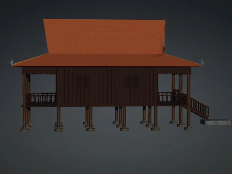 Khmer House 3D Model