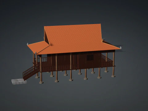Khmer House 3D Model