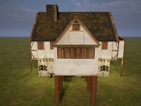 Two Storey Village House 3D Model