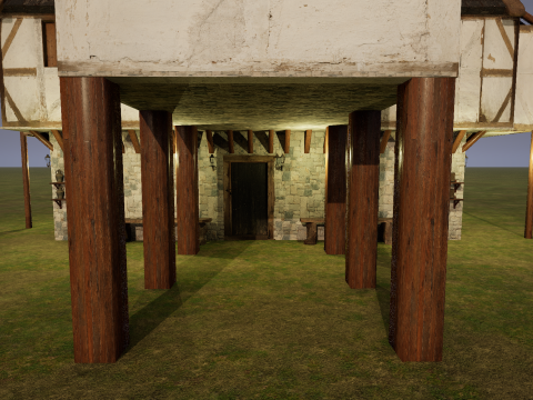 Two Storey Village House 3D Model