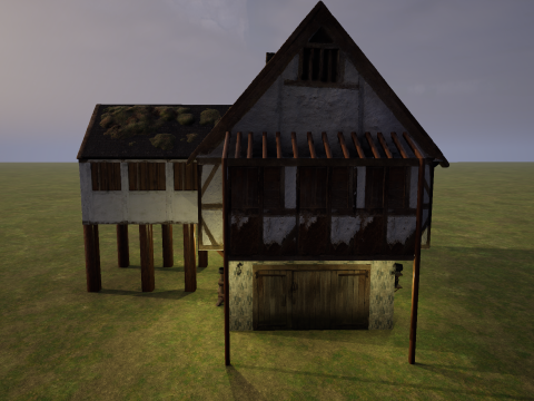 Two Storey Village House 3D Model