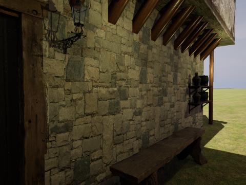 Two Storey Village House 3D Model