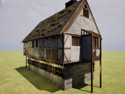 Two Storey Village House 3D Model