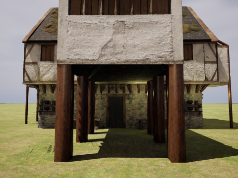 Two Storey Village House 3D Model