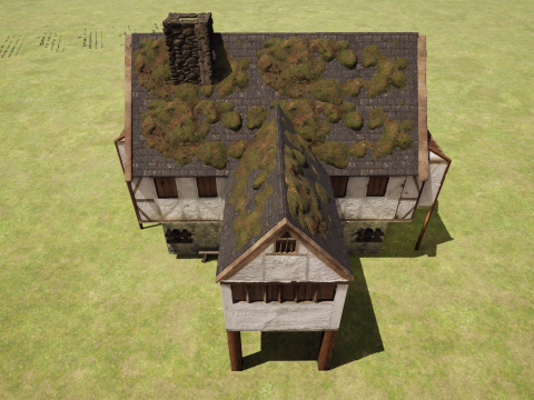 Two Storey Village House 3D Model