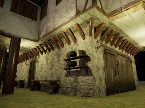Two Storey Village House 3D Model