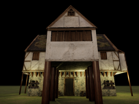 Two Storey Village House 3D Model