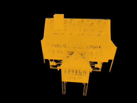 Two Storey Village House 3D Model