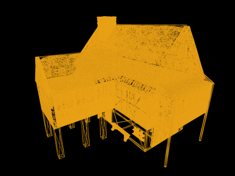 Two Storey Village House 3D Model