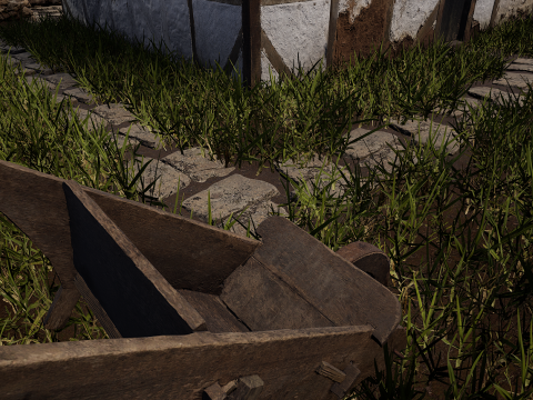 Village House with Garden 3D Model
