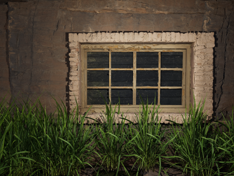 Medieval Two Storey Village House with Barn 3D 모델